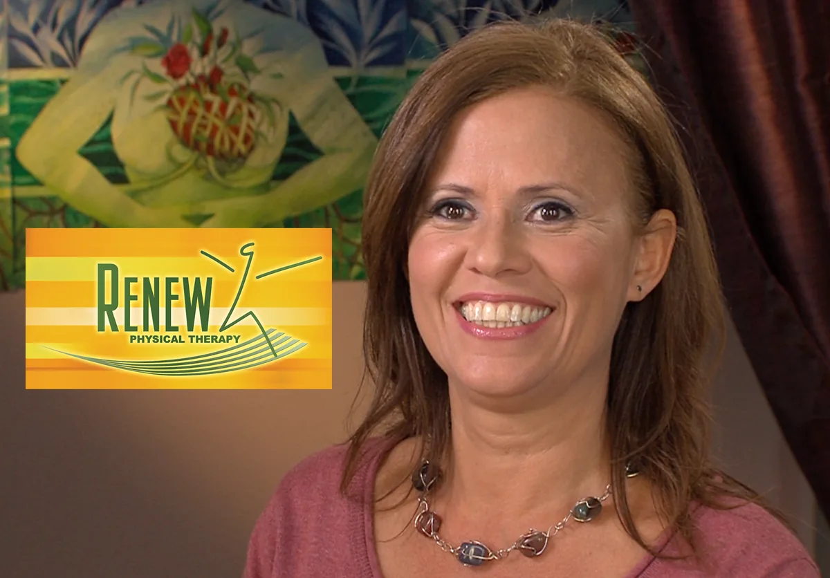 Isa Herrera being interviewed at Renew Physical Therapy, the Manhattan clinic she founded.